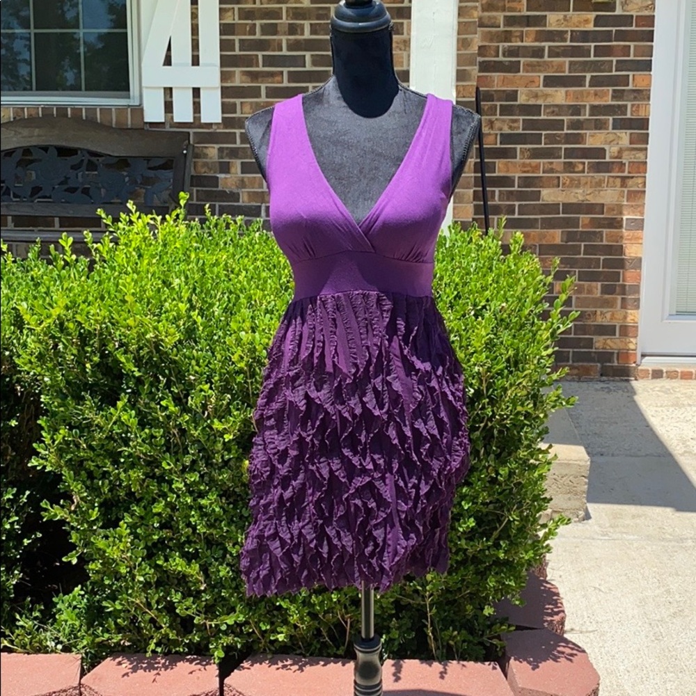 Sylvie & Mado Purple Ruffle Dress